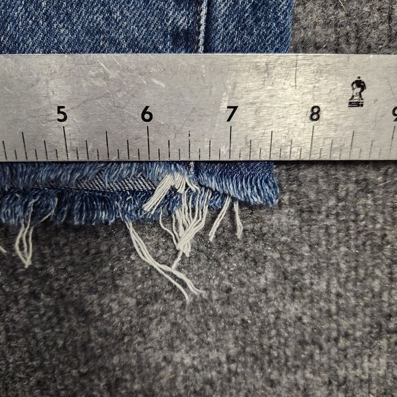 3X1 Sabina Distressed Raw Hem Button Fly Straight Denim Blue Jeans ITALY SIZE 26 - Picture 9 of 13